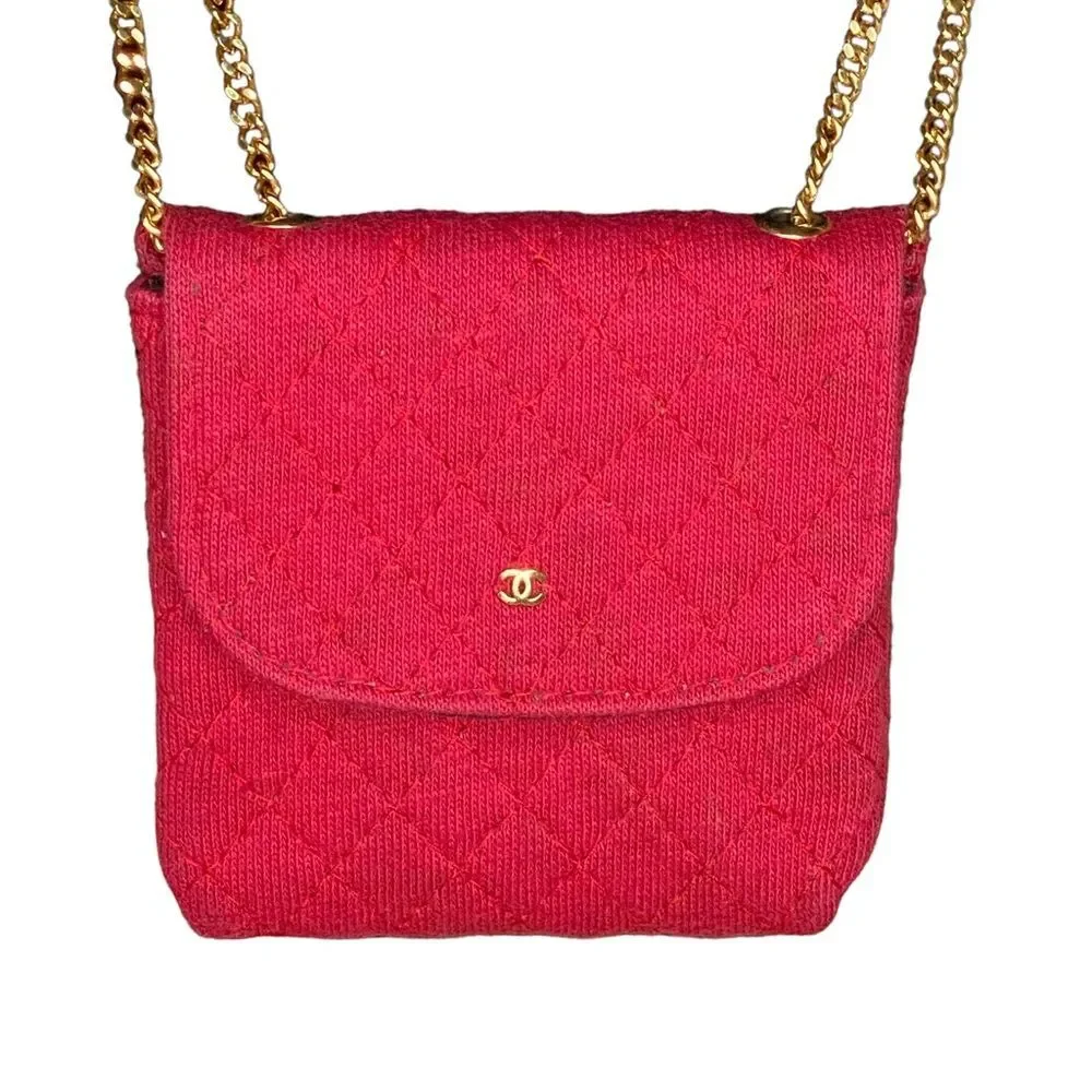 Tiny VTG CHANEL Micro Necklace Purse RARE!